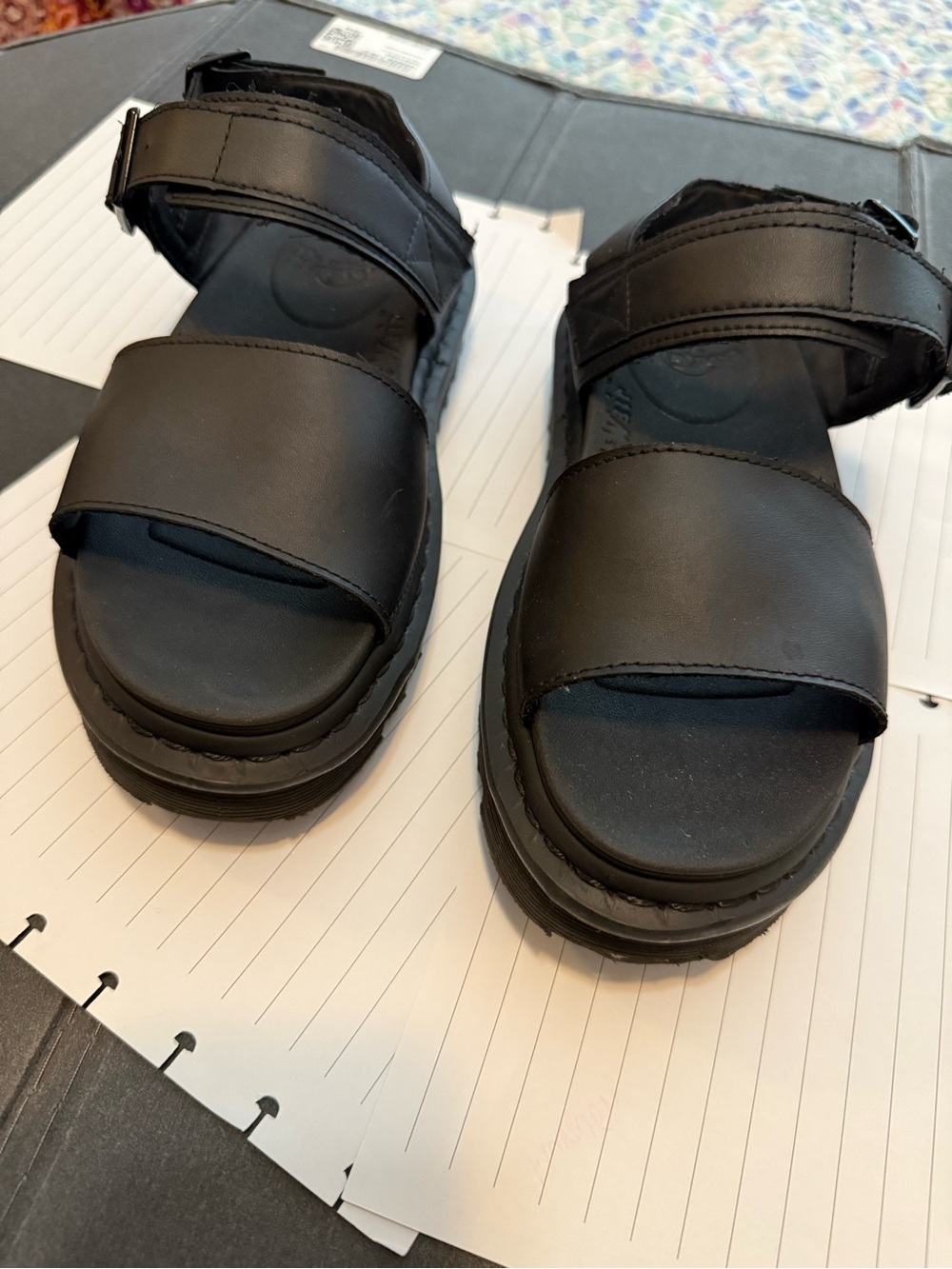 Black Doc Martens voss Platform Sandals size 8